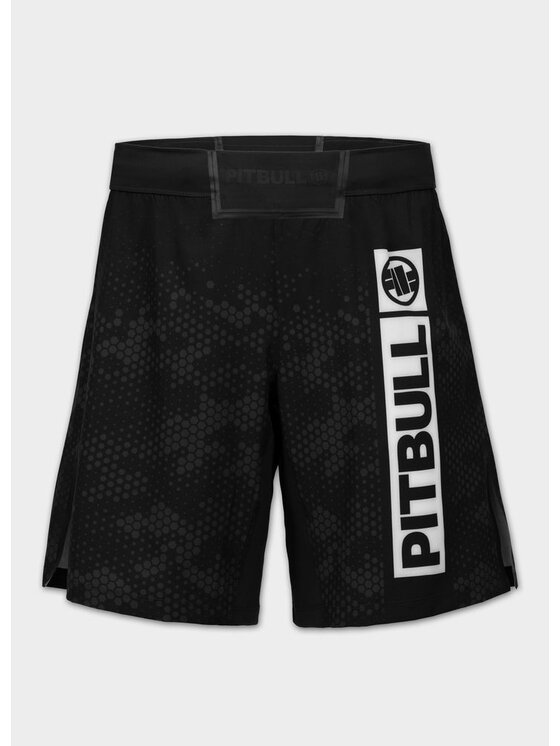 PITBULL PITBULL Szorty sportowe HEX CAMO HILLTOP Czarny Regular Fit