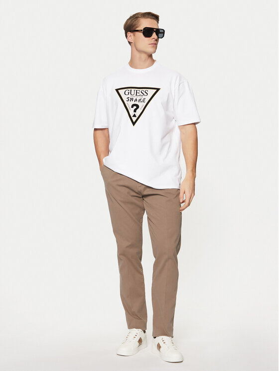 Guess Guess Tricou M5RI91 KAC30 Alb Oversize