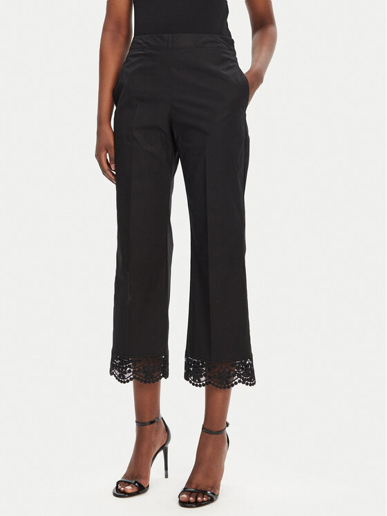 TWINSET TWINSET Штани з тканини 251TT2094 Чорний Straight Fit