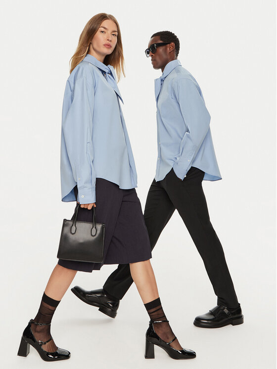 AMI Paris AMI Paris Marškiniai USH104CO0063 Mėlyna Regular Fit