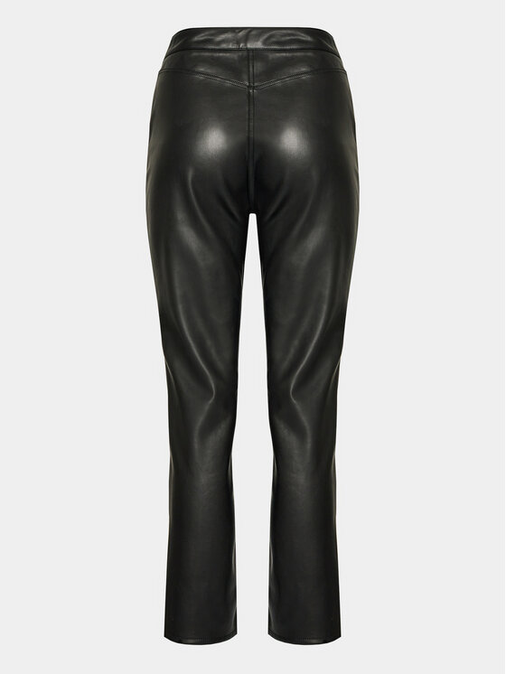 Edited Edited Pantaloni in similpelle Adaline Nero Straight Fit