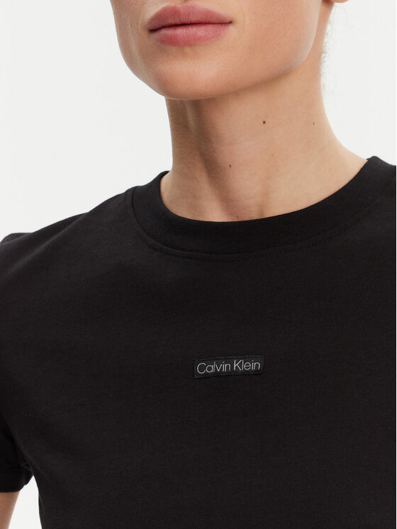 Calvin Klein Jeans Calvin Klein Jeans Póló Placed Institutional J20J225524 Fekete Slim Fit