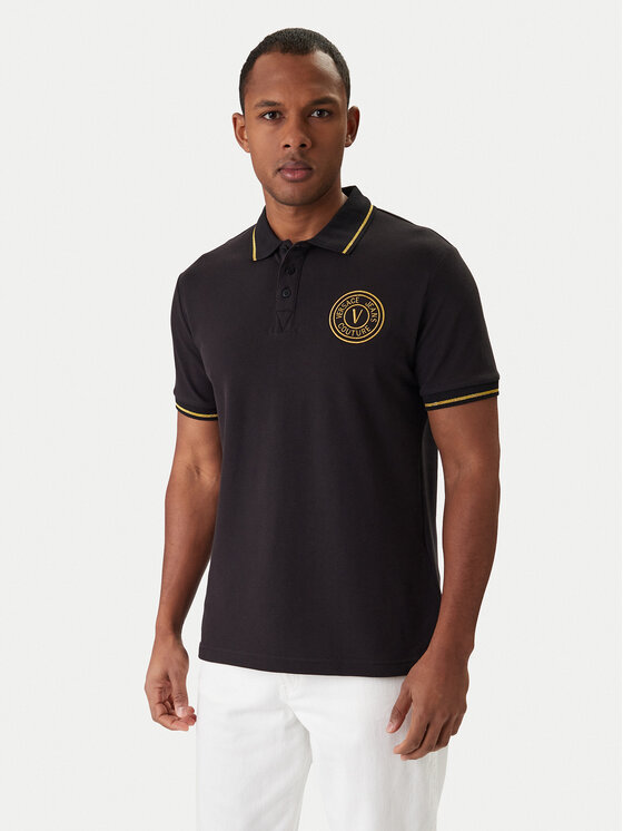 Versace Jeans Couture Versace Jeans Couture Tricou polo 80GAGT03 CJ01T Negru Regular Fit