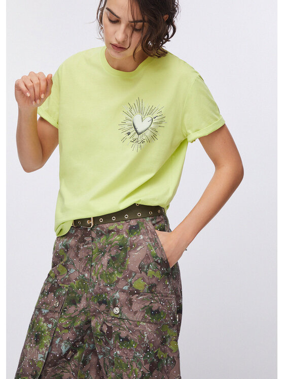 Liu Jo Liu Jo T-Shirt WA6163JS904P9267 Żółty Regular Fit