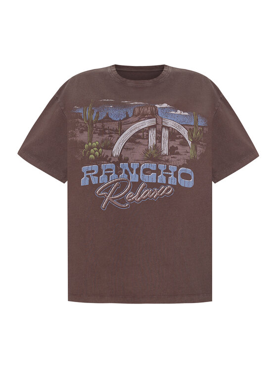 Magda Matyja Magda Matyja T-Shirt RANCHO T-SHIRT Brązowy Oversize
