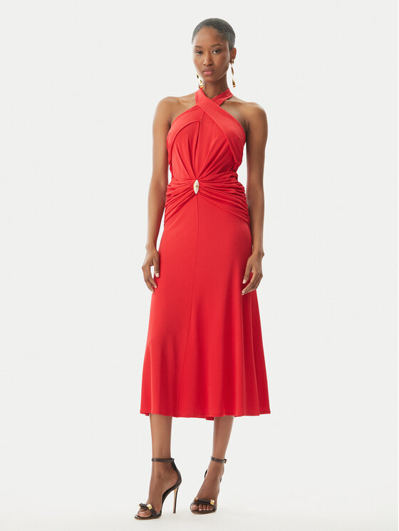 Elisabetta Franchi Elisabetta Franchi Kokteiļkleita AB71952E2 CG5 Sarkans Regular Fit