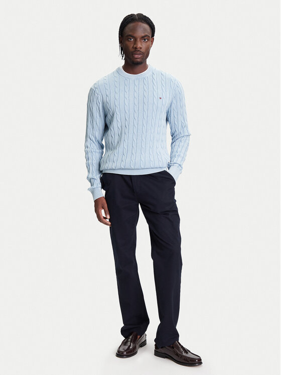 Tommy Hilfiger Tommy Hilfiger Džemperis Classic MW0MW39524 Gaiši zils Regular Fit