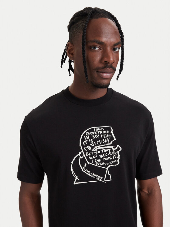 KARL LAGERFELD KARL LAGERFELD T-Shirt 755151 564235 Czarny Loose Fit