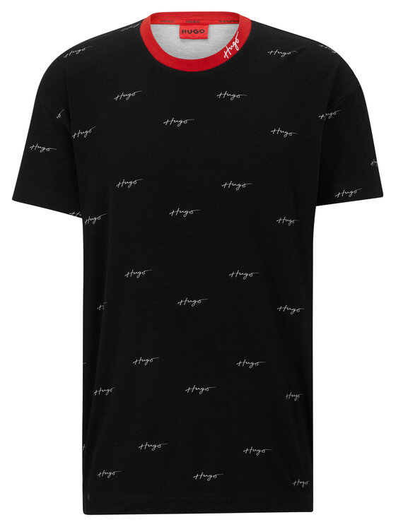 HUGO Hugo Koszulka piżamowa 50490231 Czarny Relaxed Fit