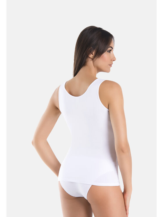Teyli Teyli Top Koszulka bawełniana Claudia Biały Standard Fit