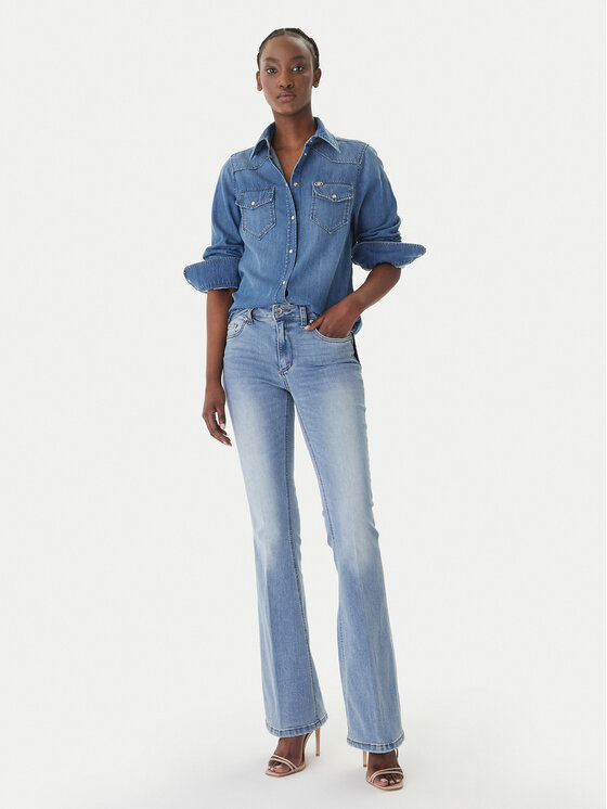 Liu Jo Liu Jo Koszula jeansowa UA6339 D4851 Granatowy Regular Fit
