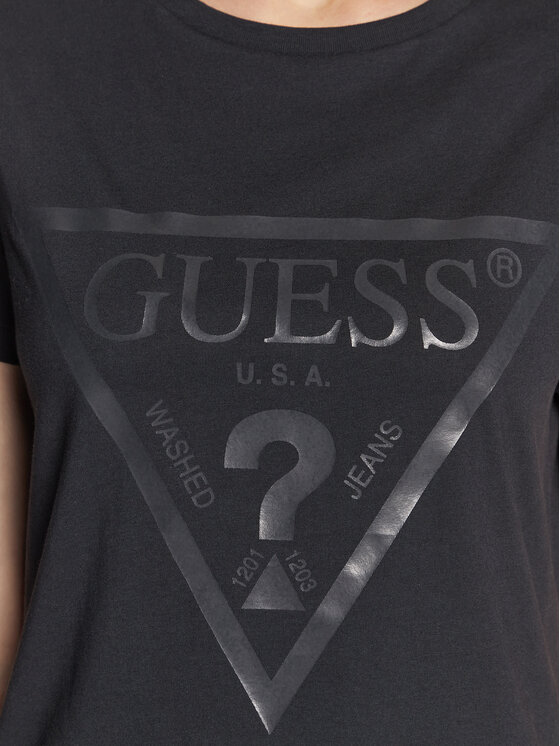 Guess Guess T-krekls Adele V2YI07 K8HM0 Melns Regular Fit
