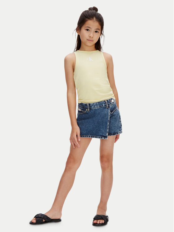 Calvin Klein Jeans Calvin Klein Jeans Džinsinis sijonas LVCKSJC17G Tamsiai mėlyna Regular Fit