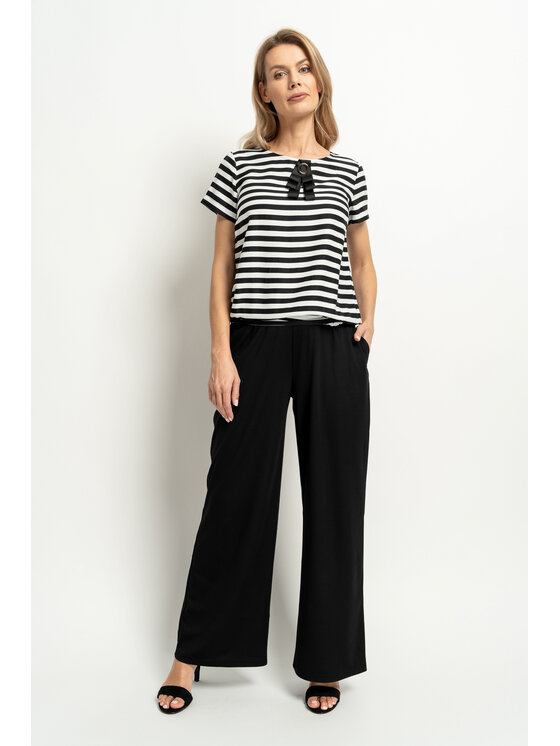 CLICK CLICK Halenka Bluzka Grace Stripes 24 Černá Classic Fit