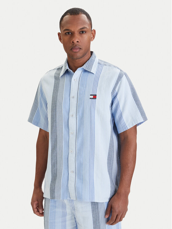 Tommy Jeans Tommy Jeans Camicia DM0DM22789 Celeste Relaxed Fit