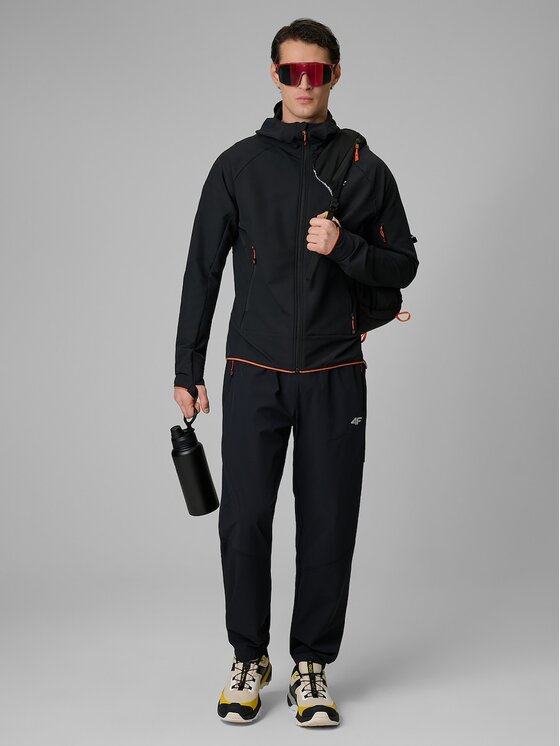 4F 4F Μπουφάν Softshell 4FRSS26TSOFM644-20S Μαύρο Regular Fit