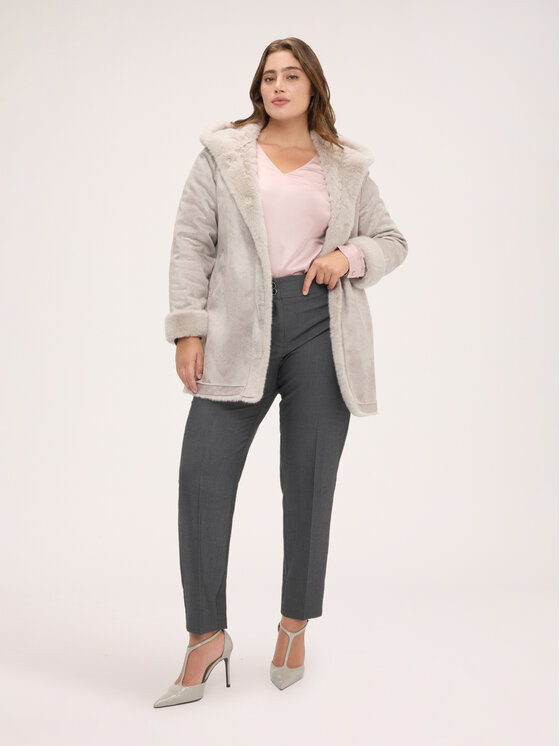 Fiorella Rubino Fiorella Rubino Płaszcz zimowy F062T001614N013 Szary Regular Fit