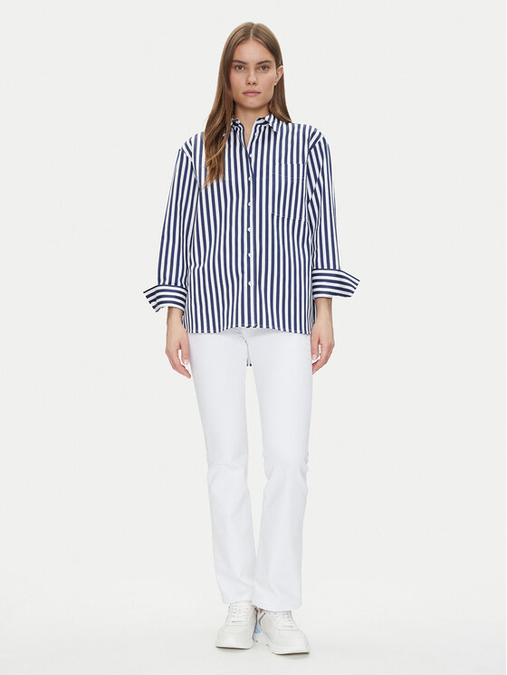 Tommy Hilfiger Tommy Hilfiger Traperice Bootcut Rw White WW0WW44362 Bijela Regular Fit