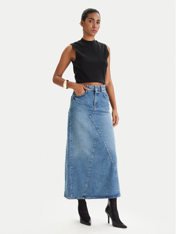 Patrizia Pepe Patrizia Pepe Jeans krilo 8G0521/D1WZB-CB02 Modra Regular Fit