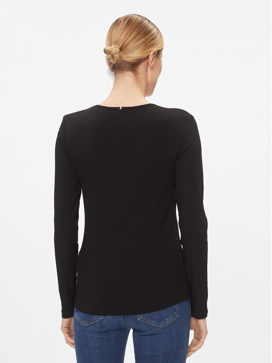 Tommy Hilfiger Tommy Hilfiger Blusa WW0WW41654 Nero Slim Fit