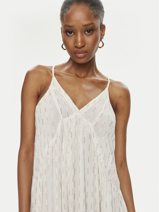 TWINSET TWINSET Sukienka letnia 241TT2172 Écru Loose Fit
