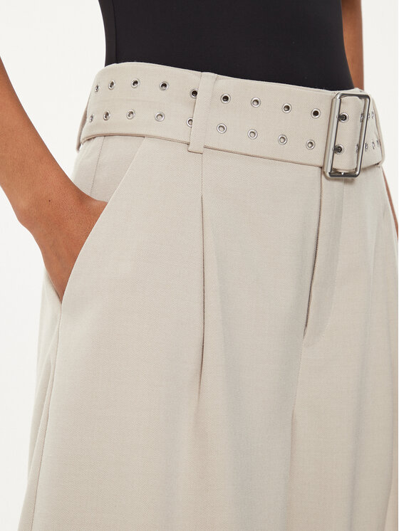 Gestuz Gestuz Riidest püksid Editha 10908856 Beež Relaxed Fit