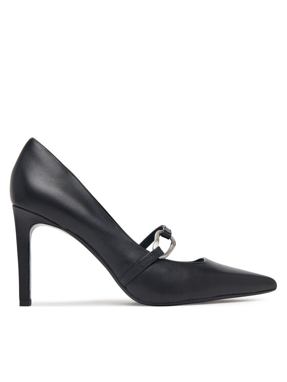 Calvin Klein Pantofi cu toc subțire Ess Stiletto 90 Hdw Lth HW0HW03303 Negru