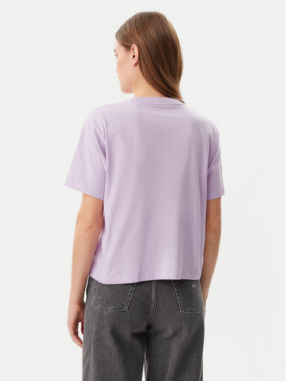 Guess Jeans Guess Jeans Marškinėliai W4YI73 K8HM0 Violetinė Boxy Fit