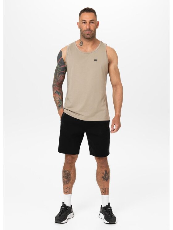 PITBULL PITBULL Tank top Tank Top męski Coolmax SCOTT XL Beżowy Regular Fit