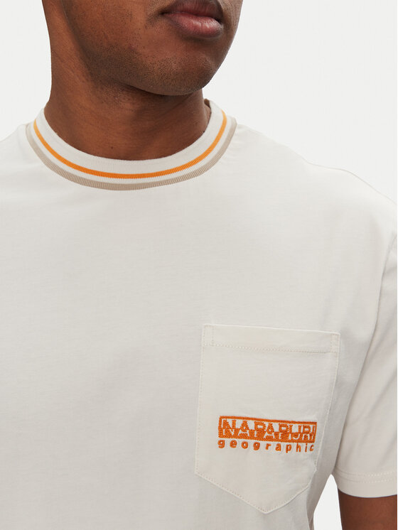 Napapijri Napapijri T-Shirt S-Murlo NP0A4IEJN1A1 Biały Regular Fit
