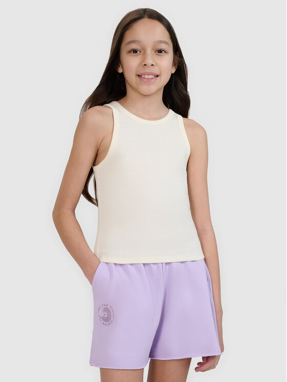 4F 4F Tank top SWELLS OF THE OCEAN Biały Slim Fit