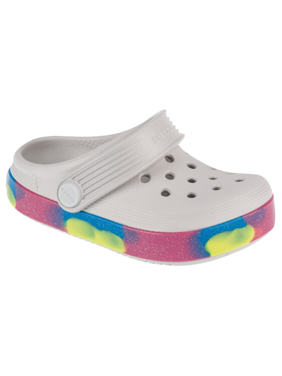 Crocs Crocs Klapki Off Court Glitter Band Clog T Biały