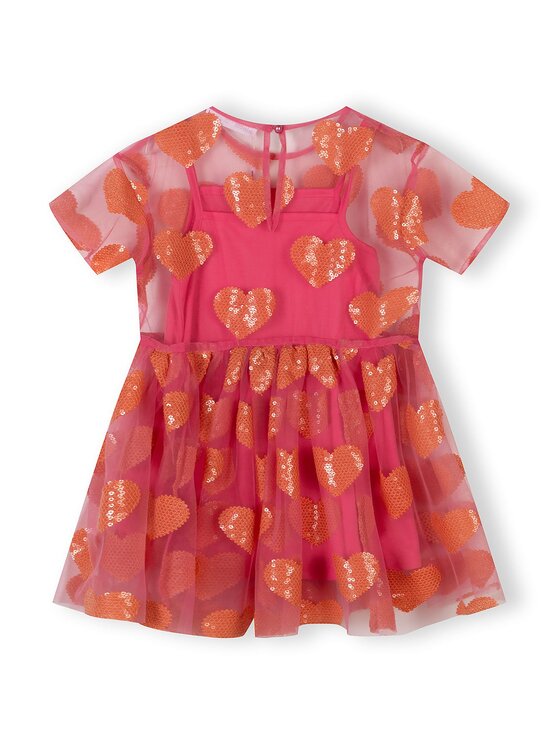 minoti minoti Sukienka elegancka 30DRESS173 Różowy Regular Fit