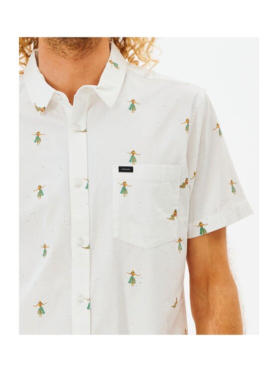 Rip Curl Rip Curl Koszula Hula Breach S/S Shirt Biały Standard Fit