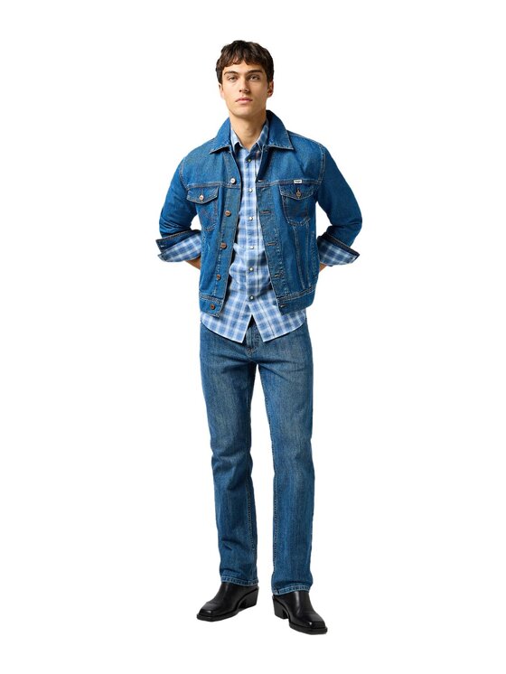 Wrangler Wrangler Kurtka jeansowa 112362737 Granatowy Regular Fit