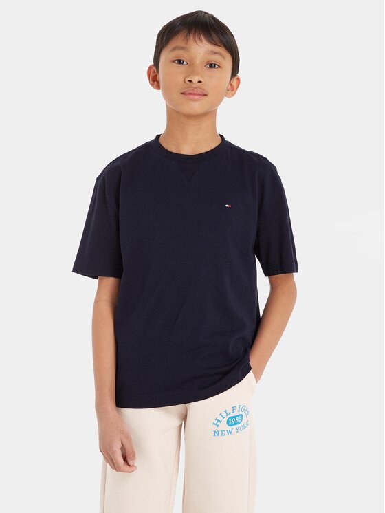 Tommy Hilfiger Tommy Hilfiger Tričko KB0KB08575 S Tmavomodrá Regular Fit