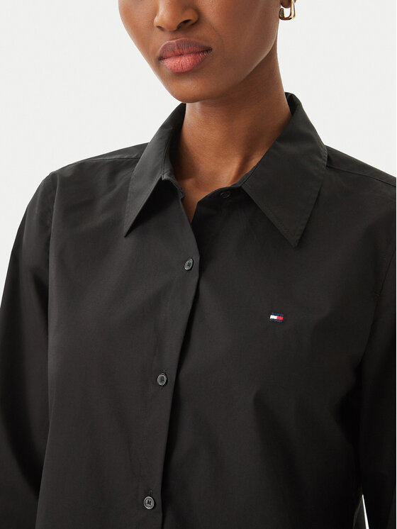 Tommy Hilfiger Tommy Hilfiger Риза WW0WW47169 Черен Regular Fit