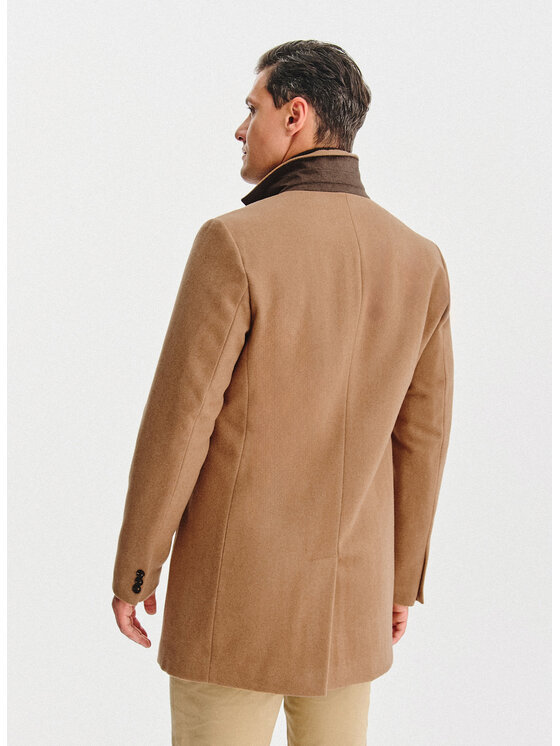 Pako Lorente Pako Lorente Płaszcz zimowy P25WF-7X-016 Beżowy Classic Fit