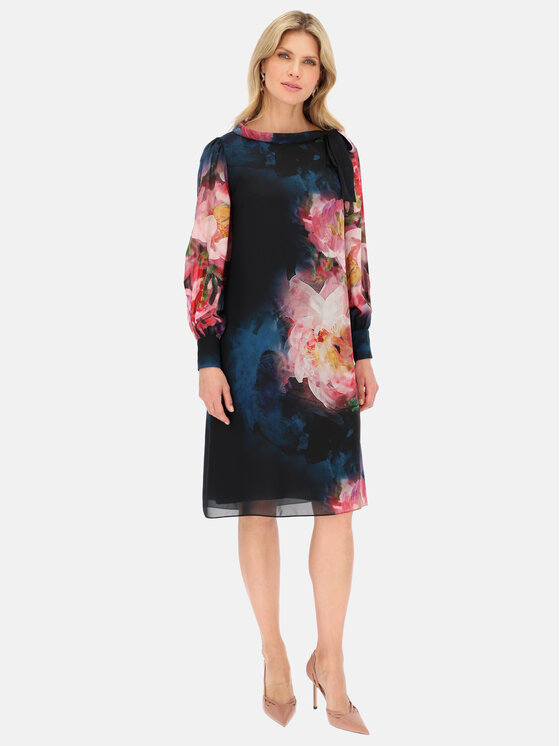 Potis & Verso Potis & Verso Sukienka elegancka Scarlett Granatowy Regular Fit