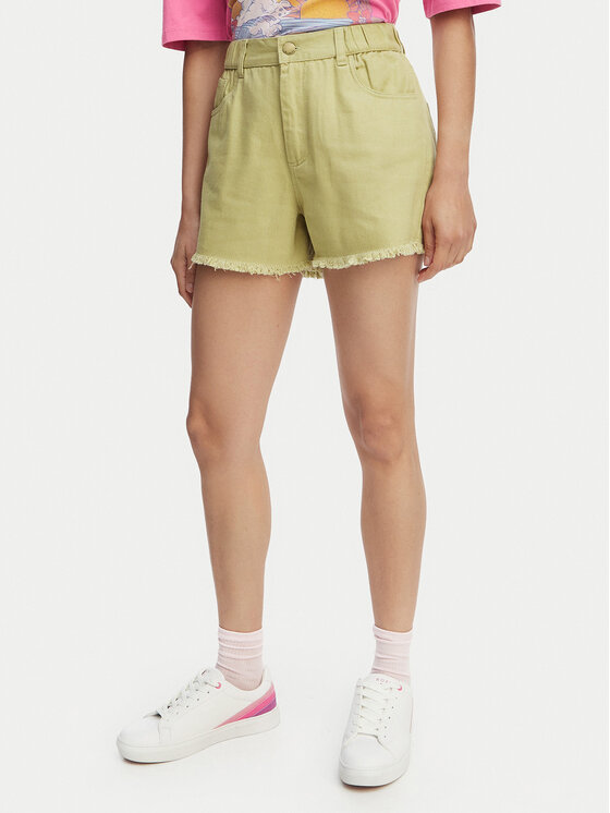 Billabong Pantaloni scurți de blugi Little Sister EBJDS00103 Verde deschis Relaxed Fit