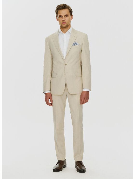 Pako Lorente Pako Lorente Marynarka P24SF-3G-004 Beżowy Slim Fit