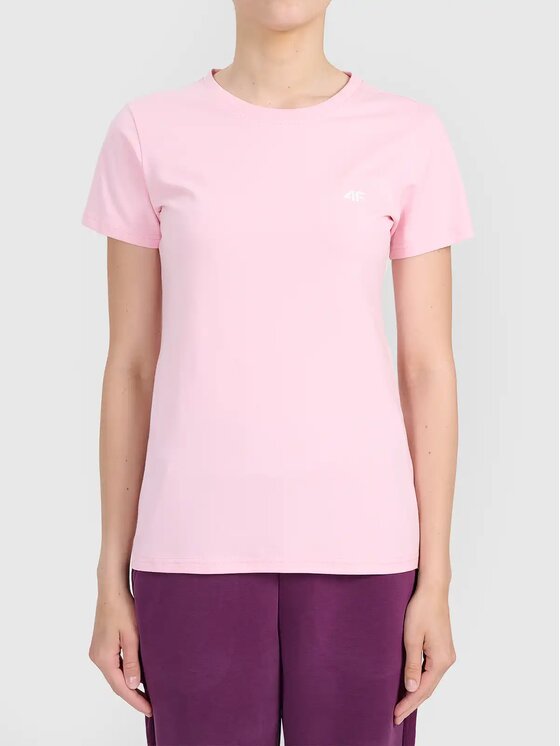 4F 4F T-Shirt 4FWMM00TTSHF3306-56S Różowy Authentic Slim Fit