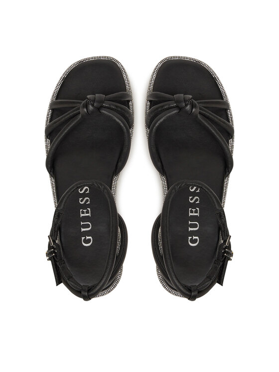 Guess Guess Sandały FLJSLO LEA03 Czarny