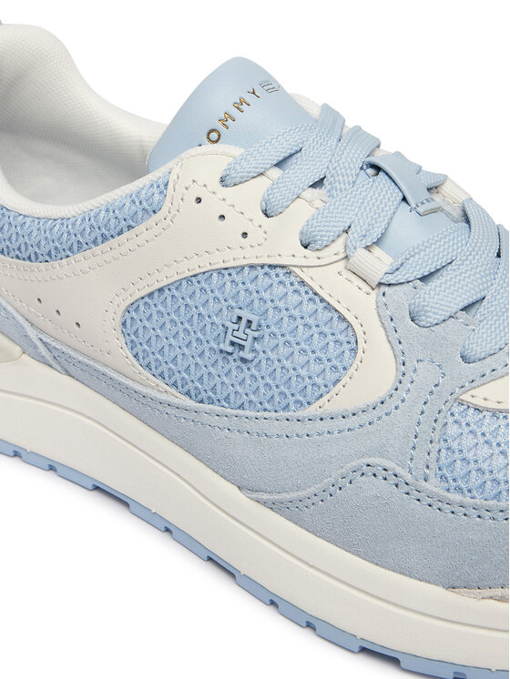Tommy Hilfiger Tommy Hilfiger Sneakersy Th Mix Material Runner FW0FW09306 Niebieski