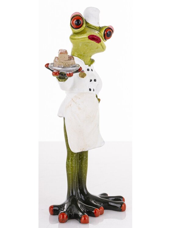 MIAhome MIAhome Figurka żabka FROGG z ciastkami w łapce Zielony