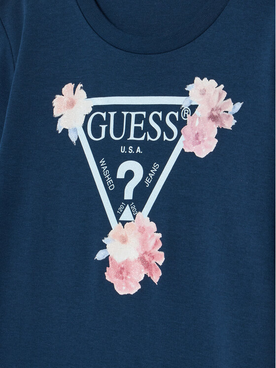 Guess Guess Rochie de zi J3YK13 KA6W4 Albastru celest Regular Fit
