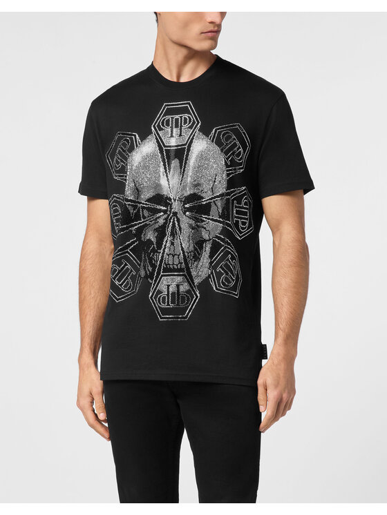 PHILIPP PLEIN PHILIPP PLEIN Tričko 14779 Čierna Regular Fit