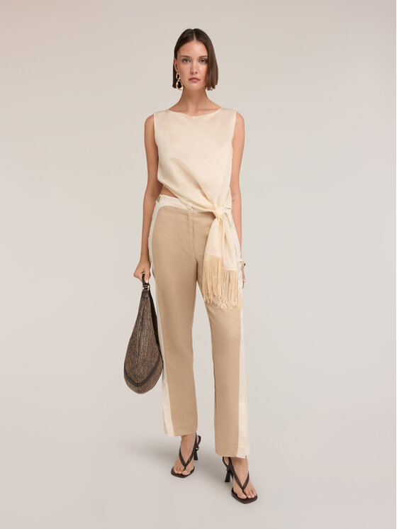 Motivi Motivi Blusa 2094Q002004N011 Crema Regular Fit