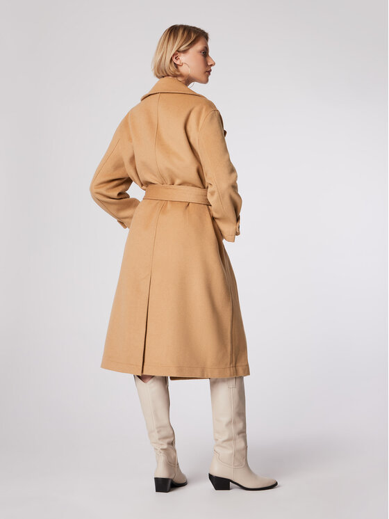 Simple Simple Prijelazni kaput PLD502-03 Bež Relaxed Fit