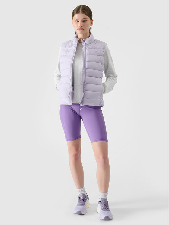 4F 4F Kamizelka BASIC+ Fioletowy jasny Slim Fit